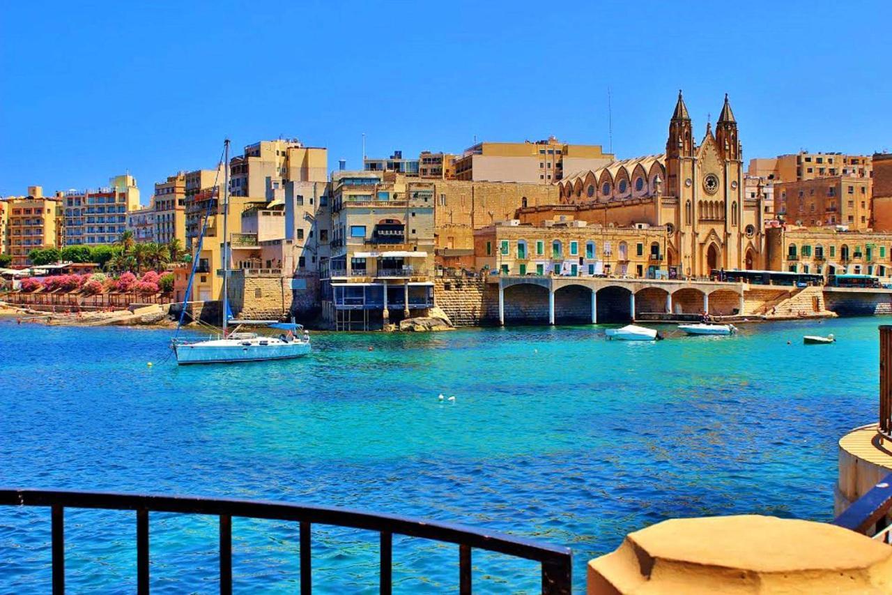 Seafront Lux Apart Inc Pool, Upmarket Area Σλιέμα Εξωτερικό φωτογραφία